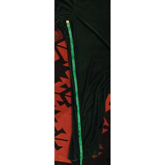 Lauren Conrad Green Velvet Pants Size 16 With Zipper Closure & Stretch Waistband - Picture 7 of 11
